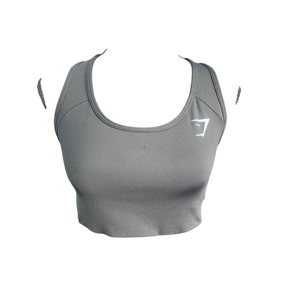 Gymshark Black Sports Bra Women Size L Racerback Athletic Workout Activewear
